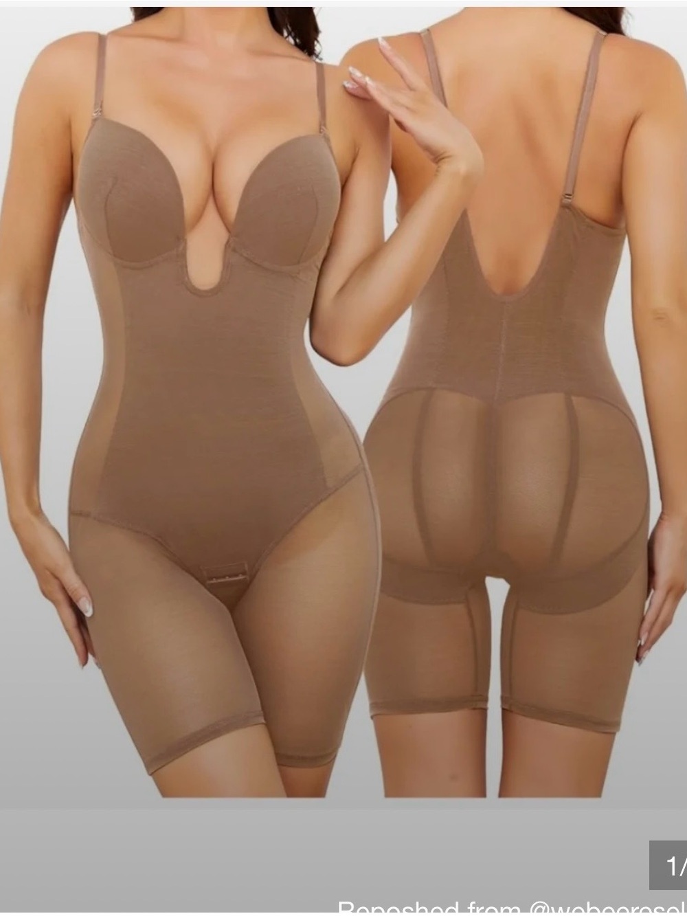 Invisible Sculpting Full-Body Bodysuit Shapewear in BLACK